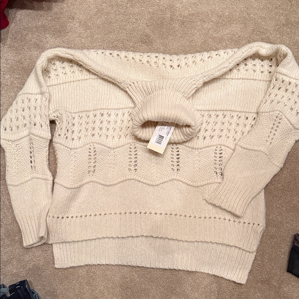 Ramy Brook Ivory Cowl Neck Sweater